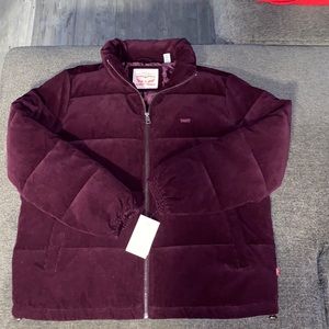 LEVIS corduroy puffer coat.